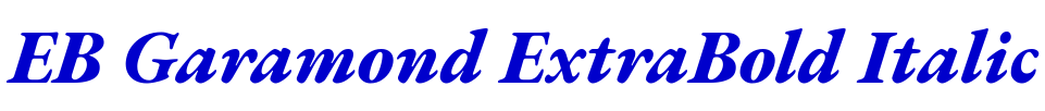 EB Garamond ExtraBold Italic フォント